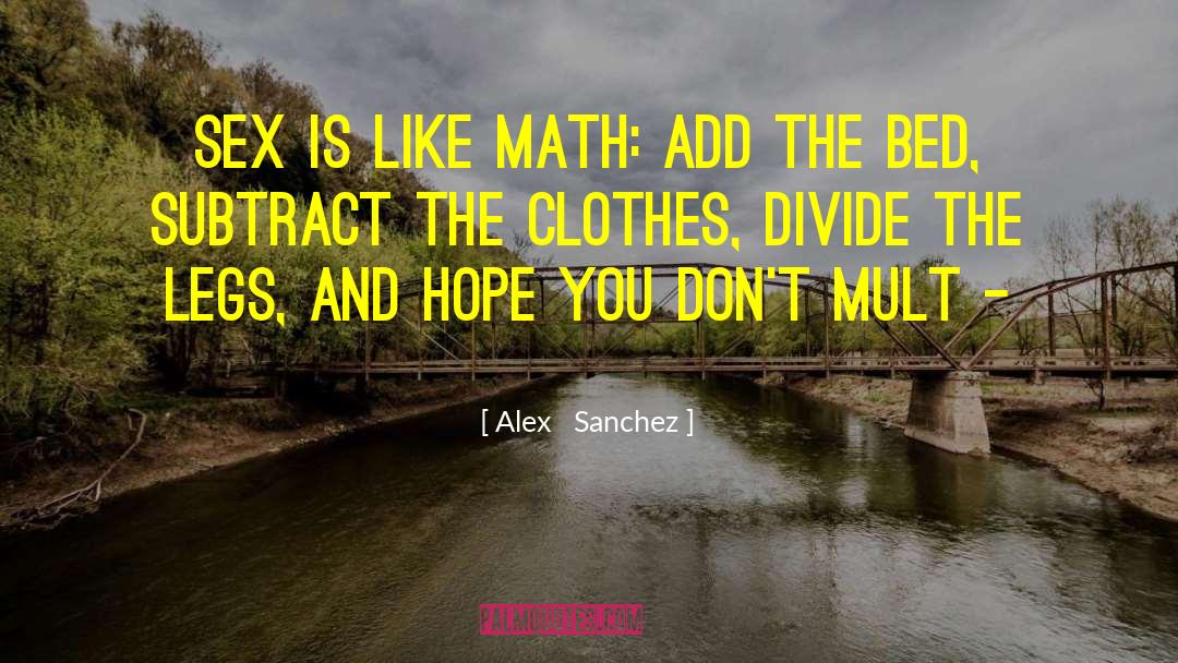Semple Math quotes by Alex   Sanchez
