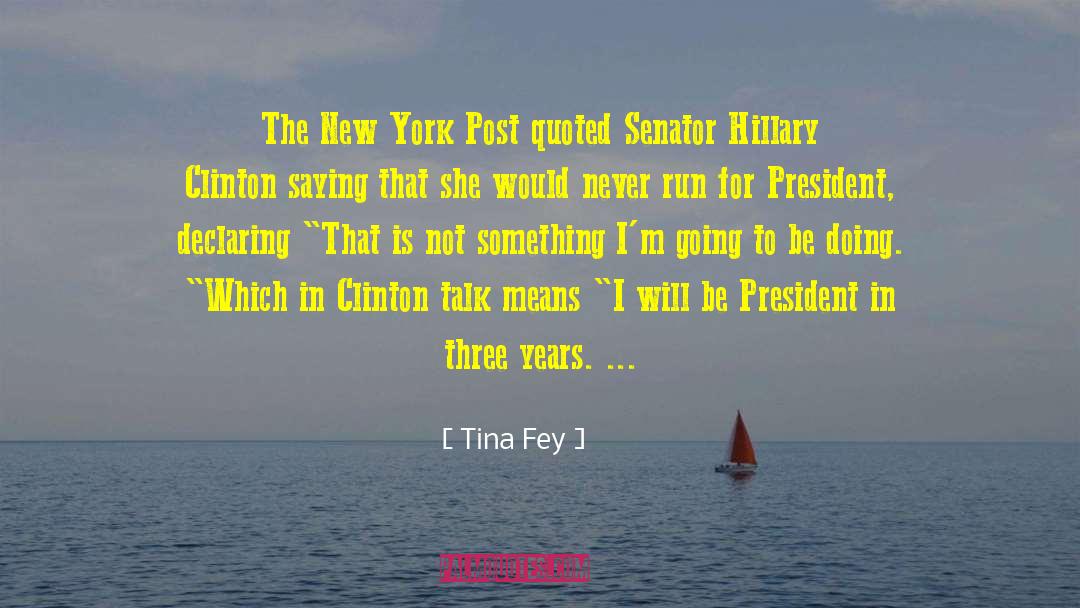 Senator quotes by Tina Fey