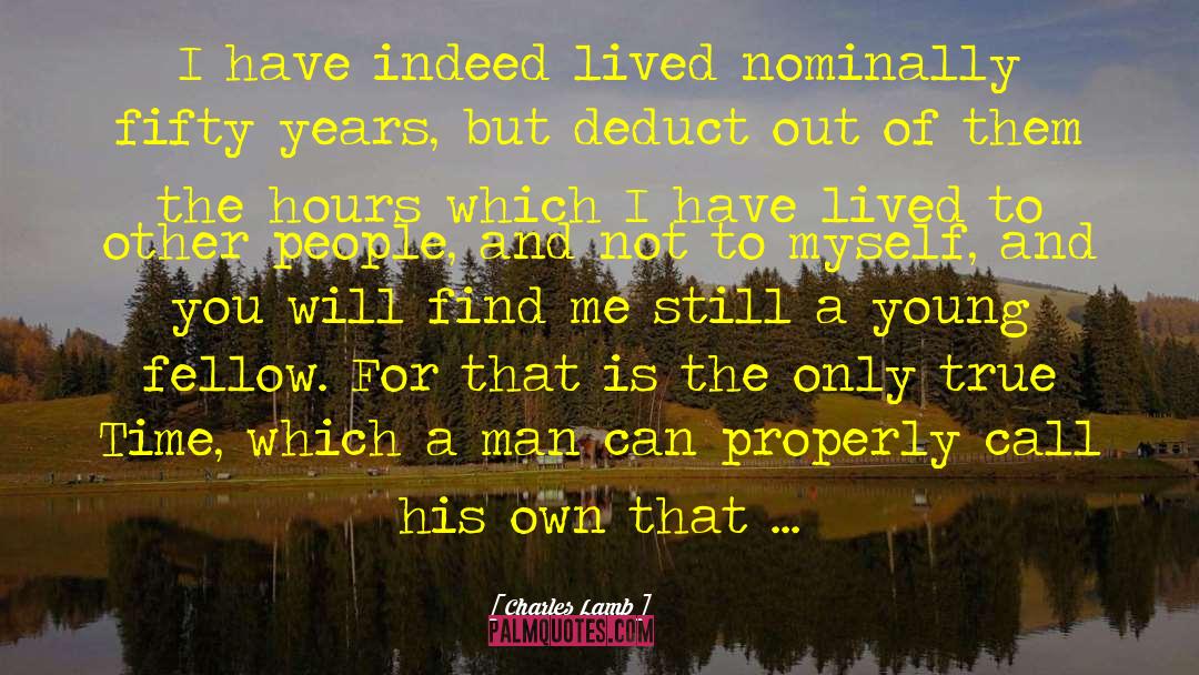 Senior Fellow quotes by Charles Lamb