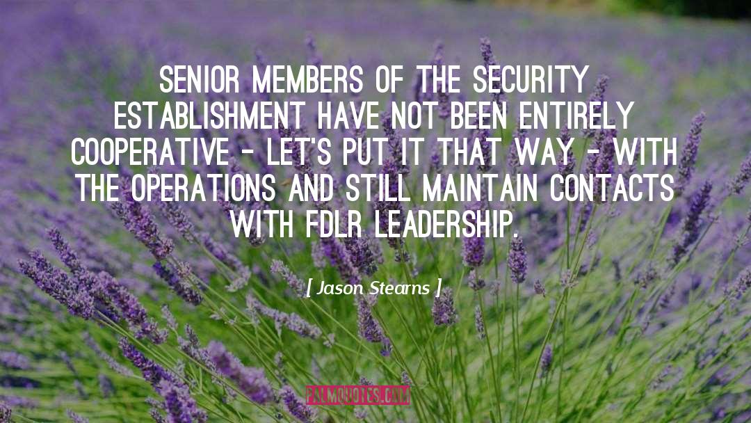 Senior Members quotes by Jason Stearns