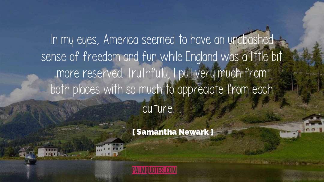 Sense Of Freedom quotes by Samantha Newark