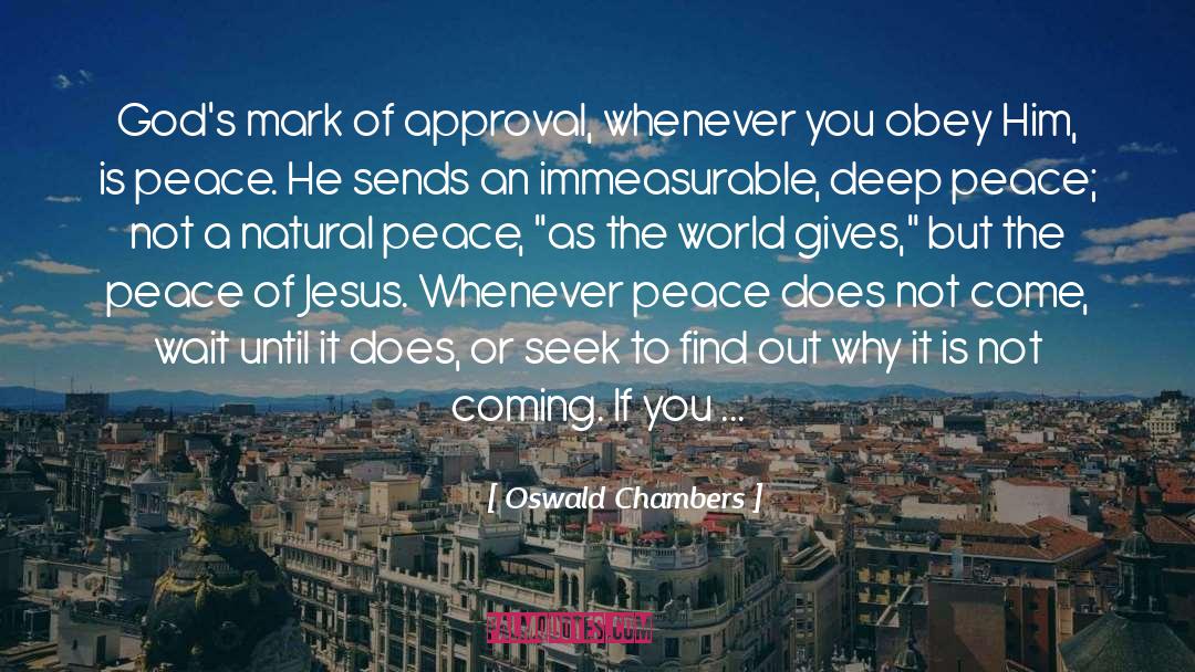 Sense Of Place quotes by Oswald Chambers