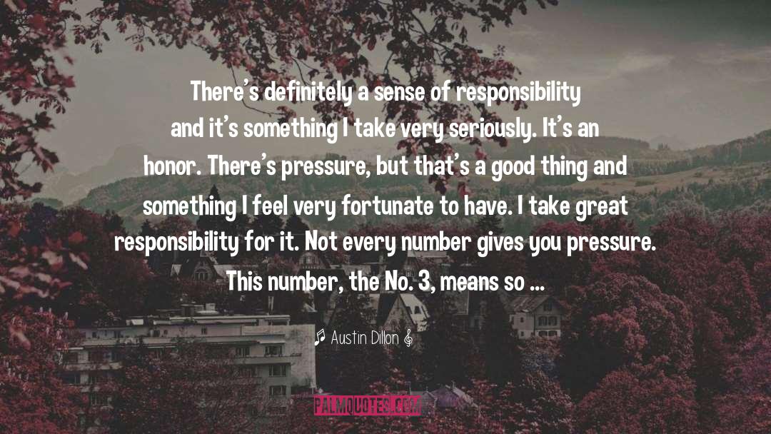 Sense Of Responsibility quotes by Austin Dillon