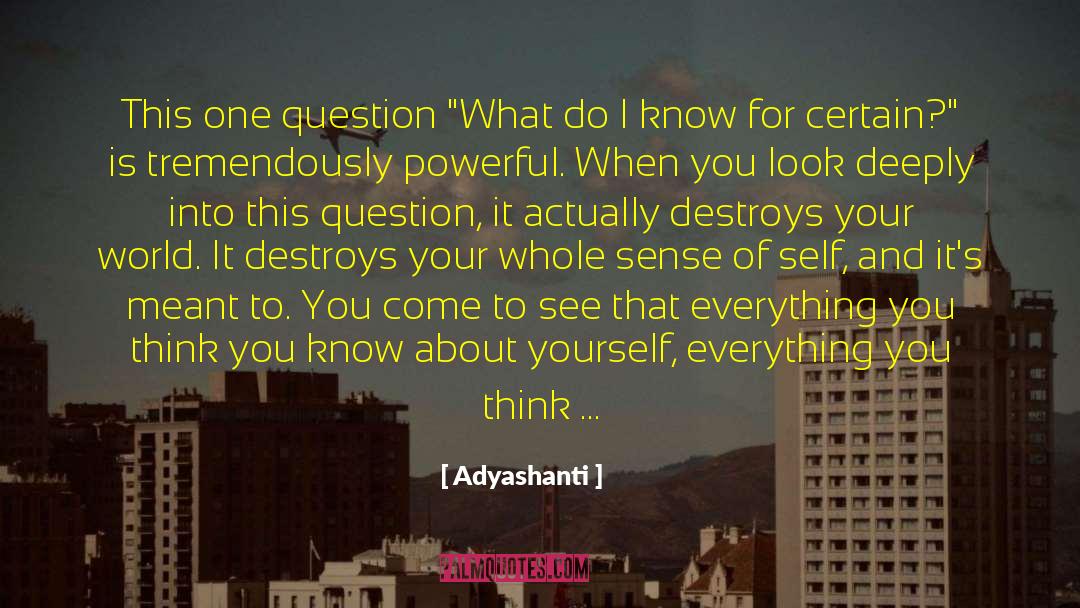 Sense Of Self quotes by Adyashanti