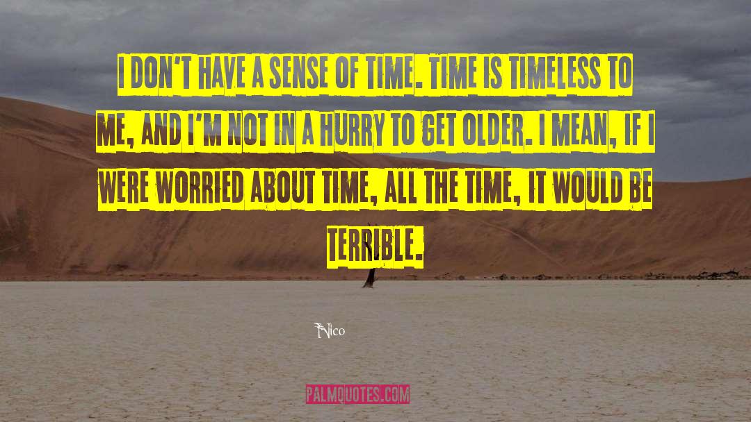 Sense Of Time quotes by Nico