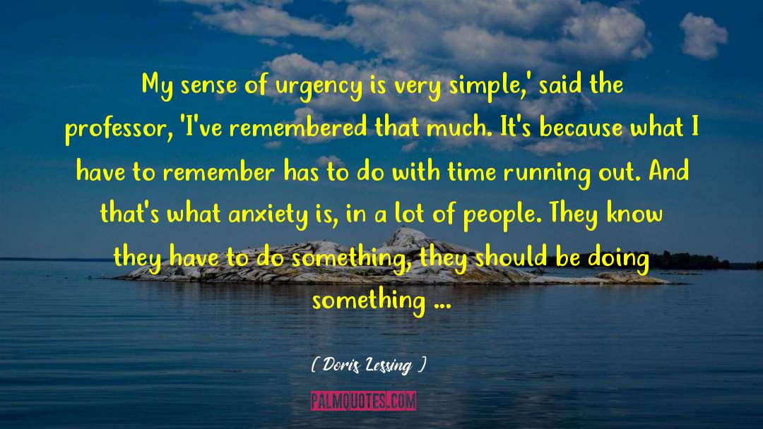 Sense Of Urgency quotes by Doris Lessing