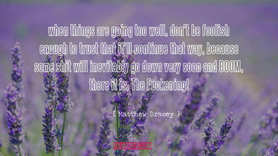 Sensible Things quotes by Matthew Bracey