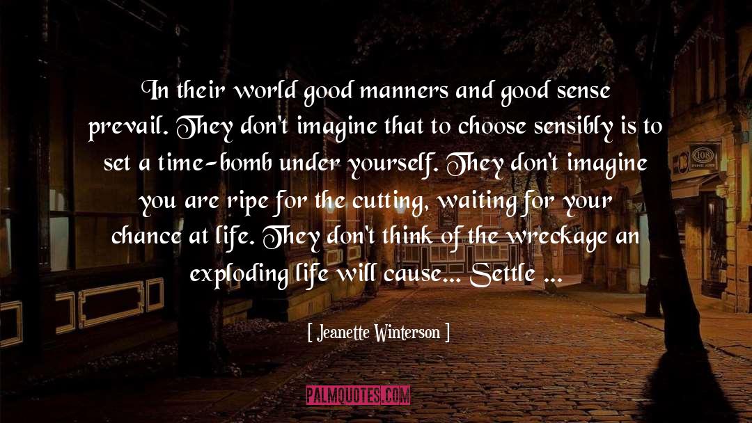 Sensibly quotes by Jeanette Winterson