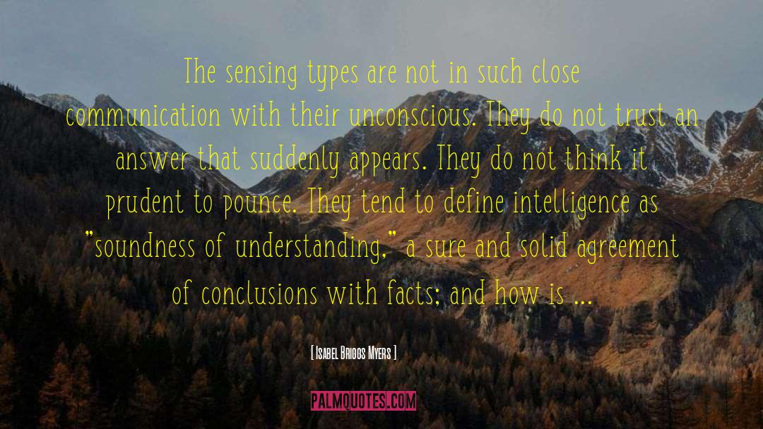 Sensing quotes by Isabel Briggs Myers