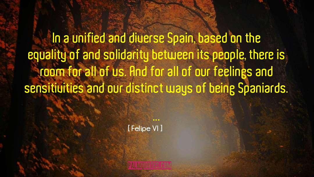 Sensitivities quotes by Felipe VI