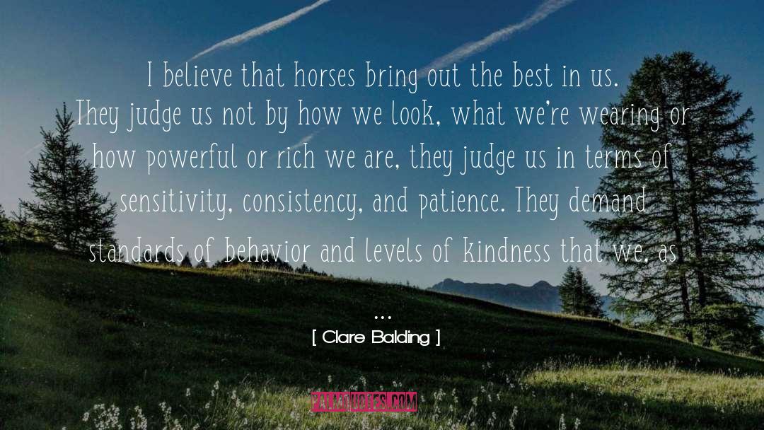 Sensitivity quotes by Clare Balding