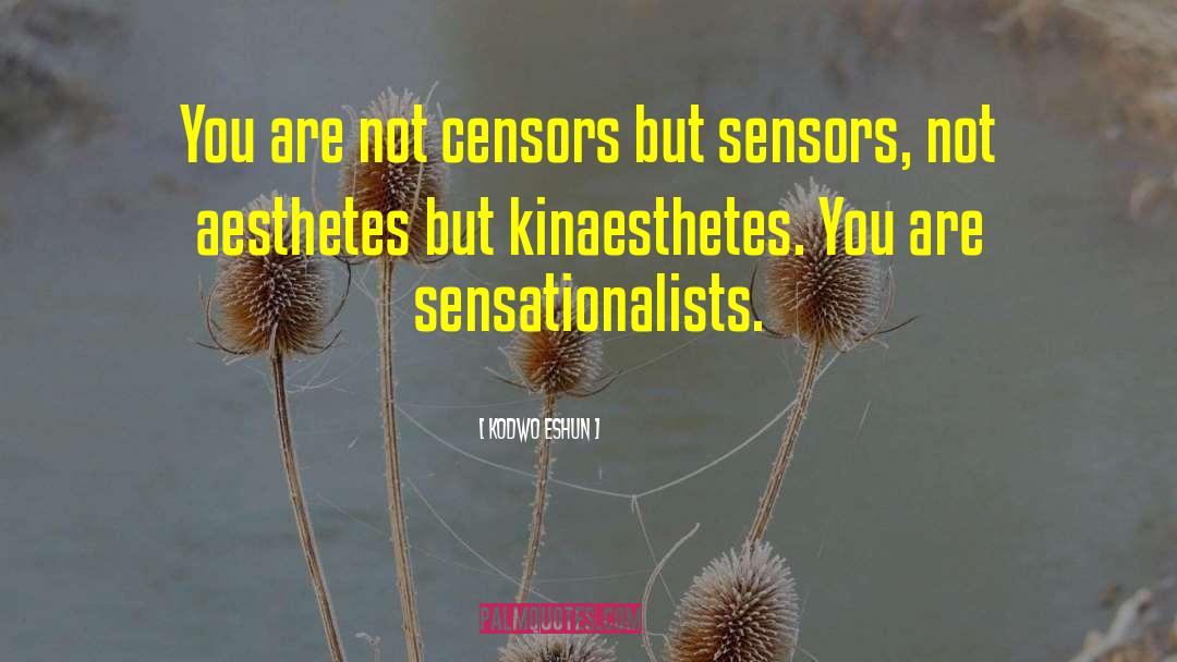 Sensors quotes by Kodwo Eshun