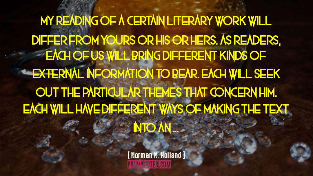 Sensory Experience quotes by Norman N. Holland