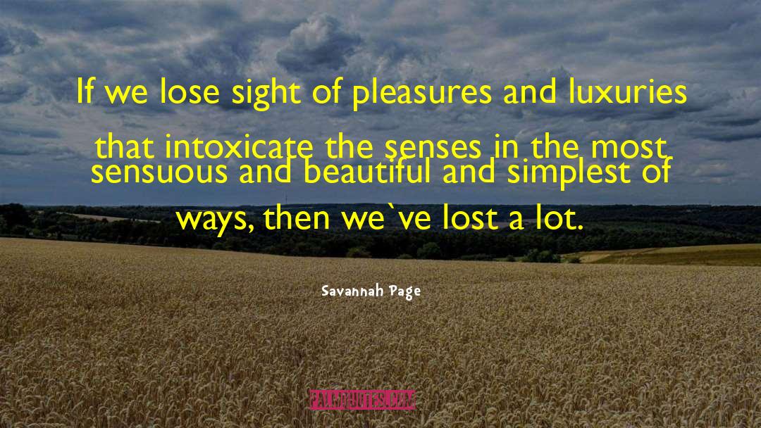 Sensuous quotes by Savannah Page