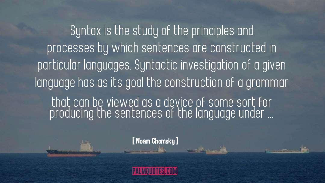 Sentences quotes by Noam Chomsky