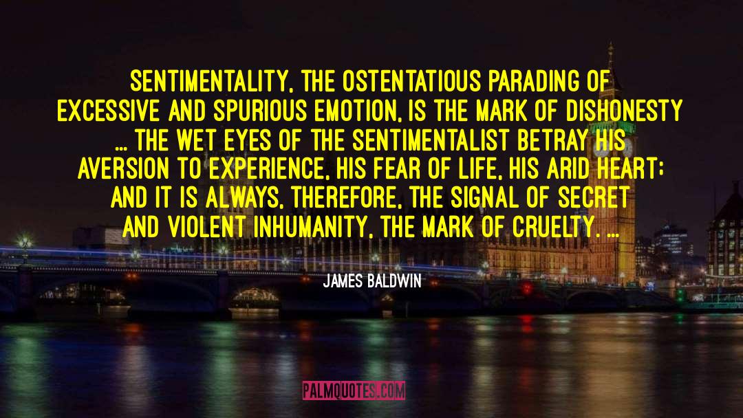 Sentimentality Cruelty Ideology quotes by James Baldwin