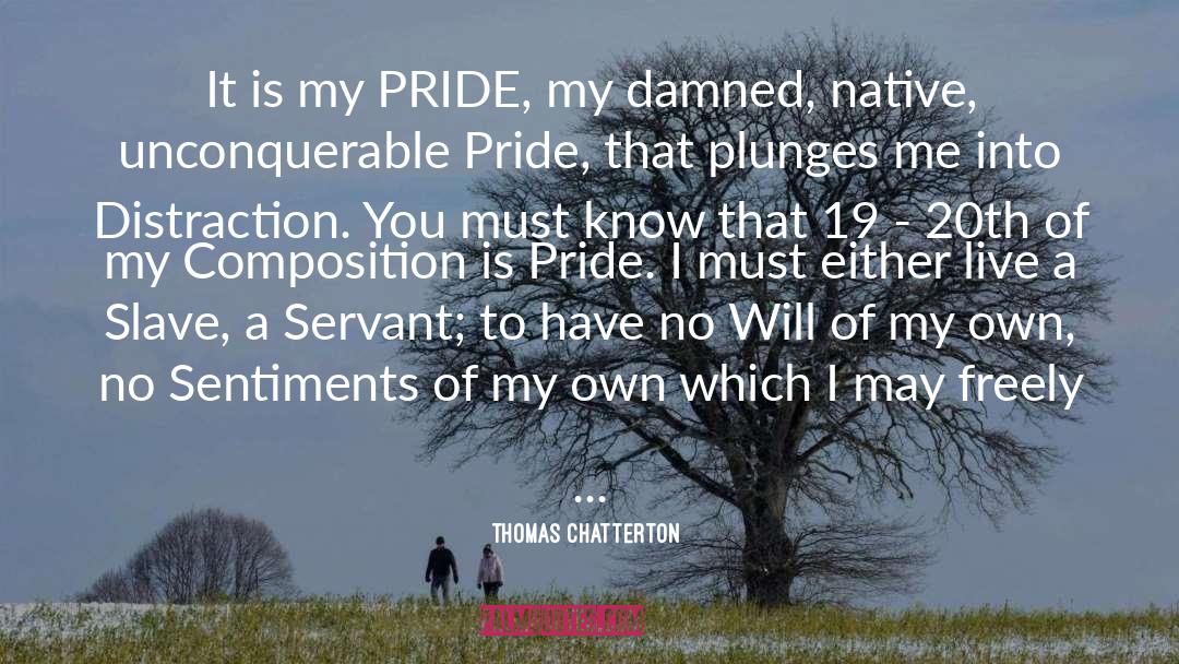 Sentiments quotes by Thomas Chatterton
