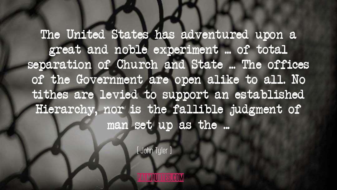 Separation Of Church And State quotes by John Tyler