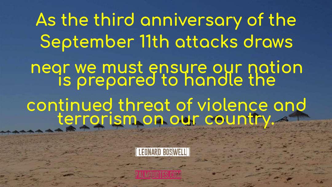 September 11th Attacks quotes by Leonard Boswell