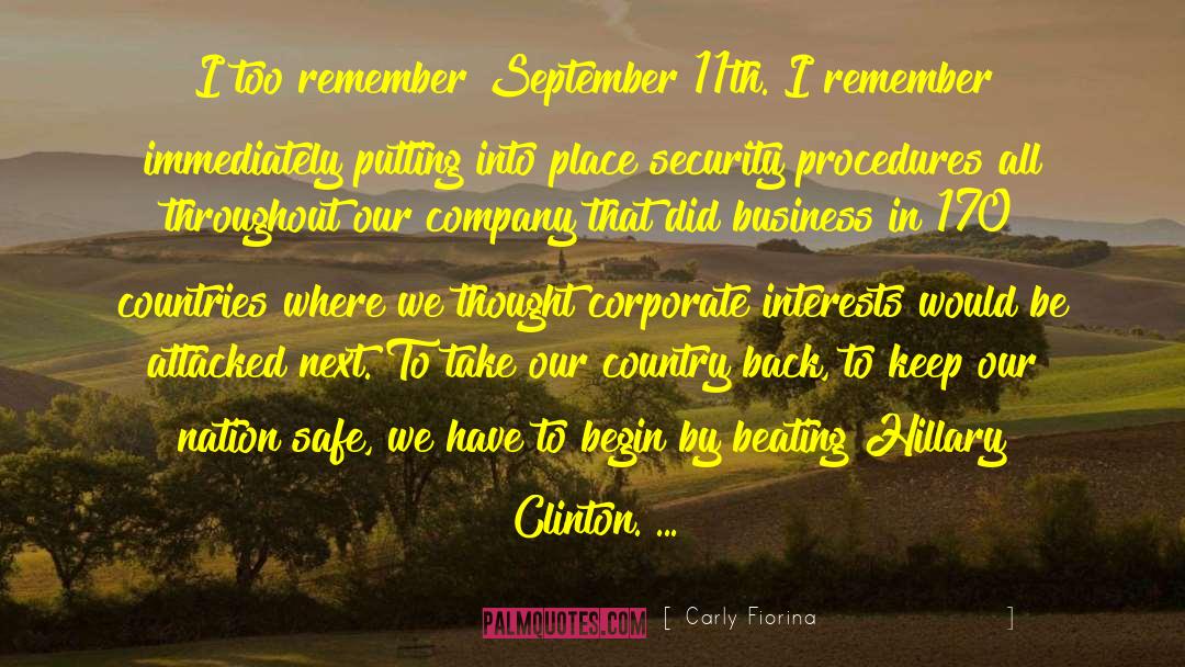 September 11th quotes by Carly Fiorina