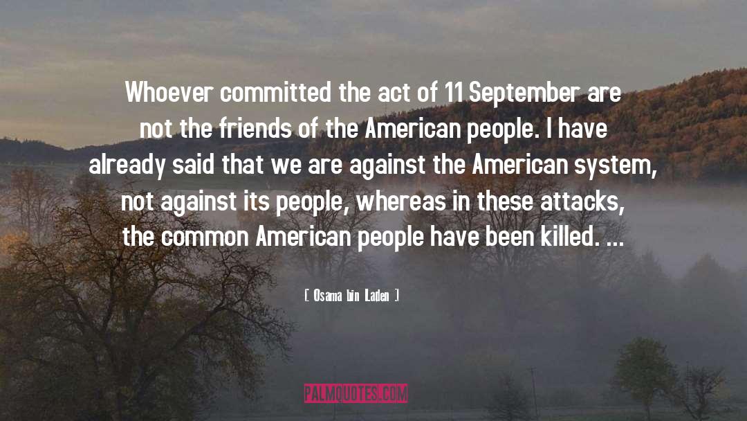 September quotes by Osama Bin Laden