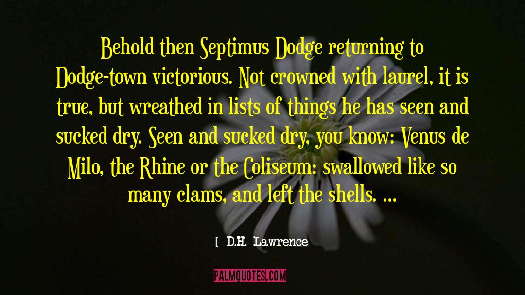 Septimus quotes by D.H. Lawrence