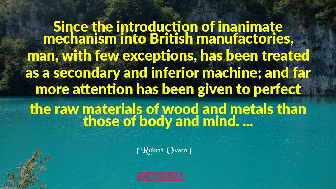 Serdi Machine quotes by Robert Owen