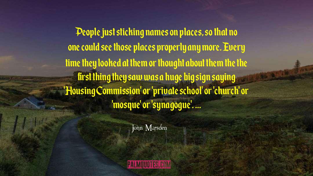 Serious Church Sign quotes by John Marsden