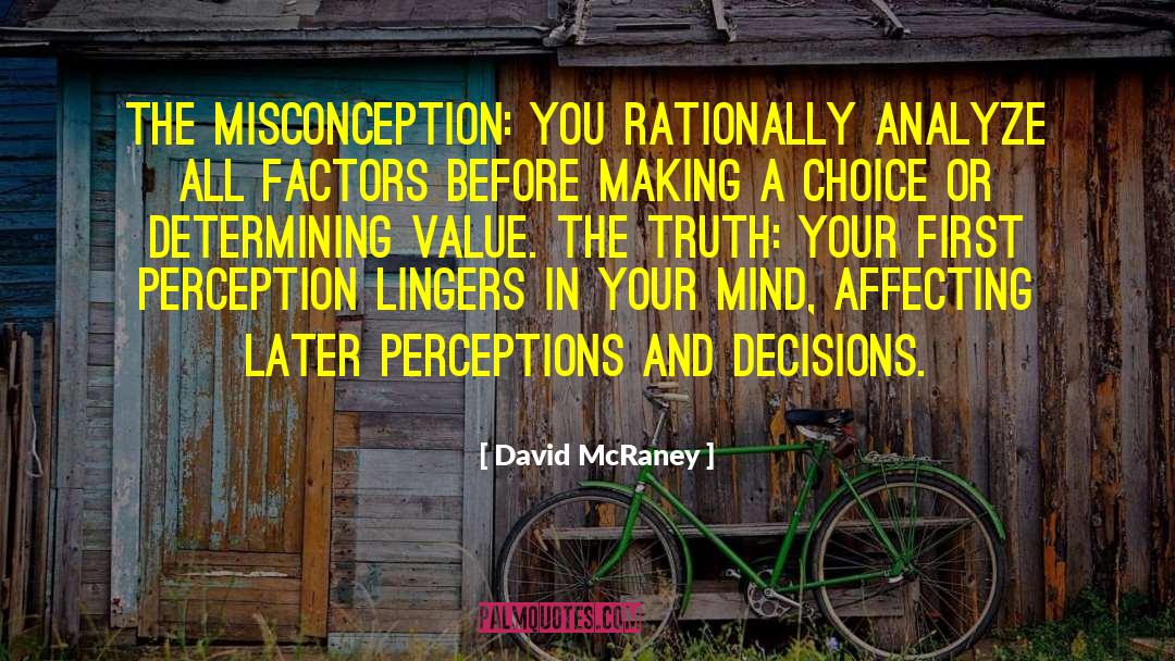 Serious Decisions quotes by David McRaney