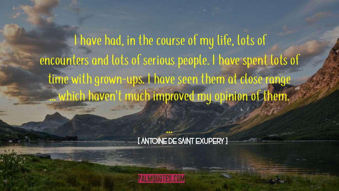 Serious People quotes by Antoine De Saint Exupery
