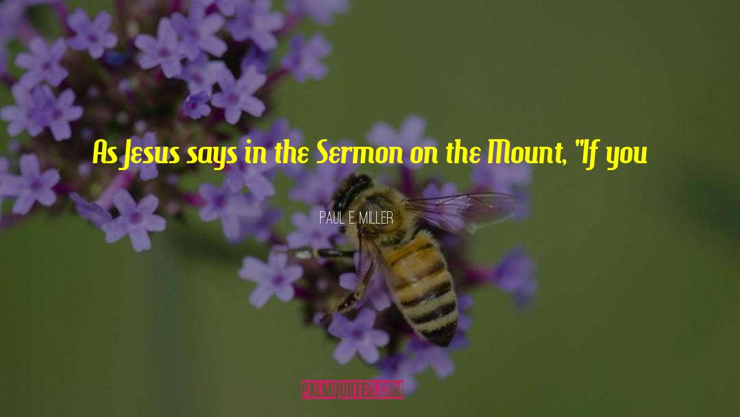 Sermon On The Mount quotes by Paul E. Miller