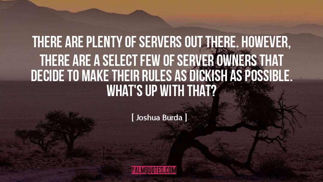 Server quotes by Joshua Burda