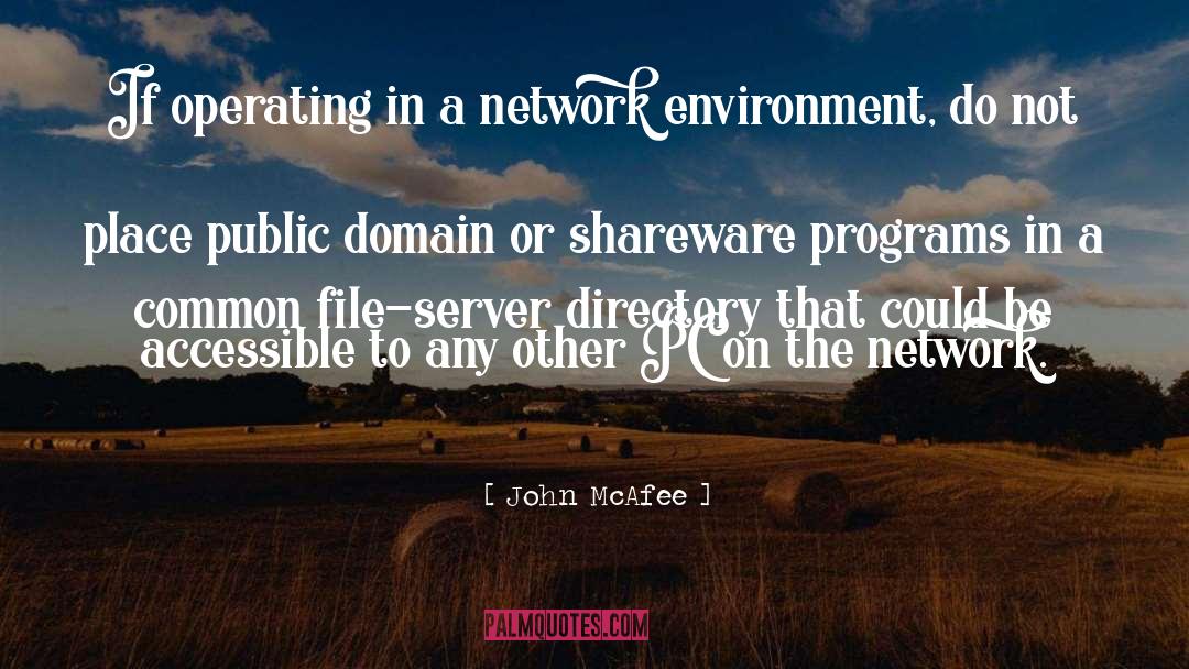 Server quotes by John McAfee