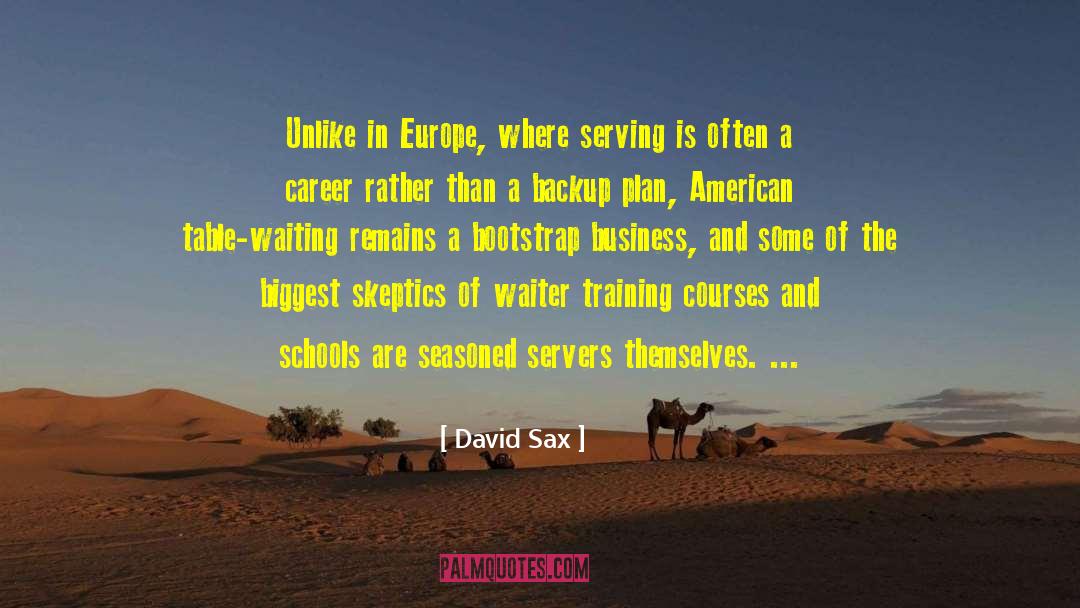 Servers quotes by David Sax