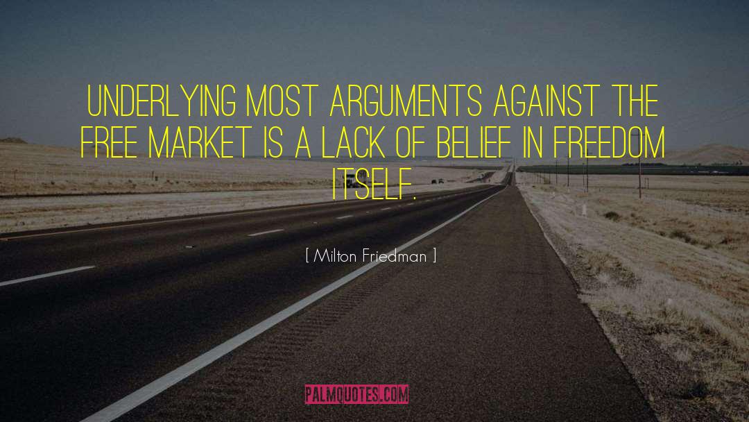 Servetus Belief quotes by Milton Friedman