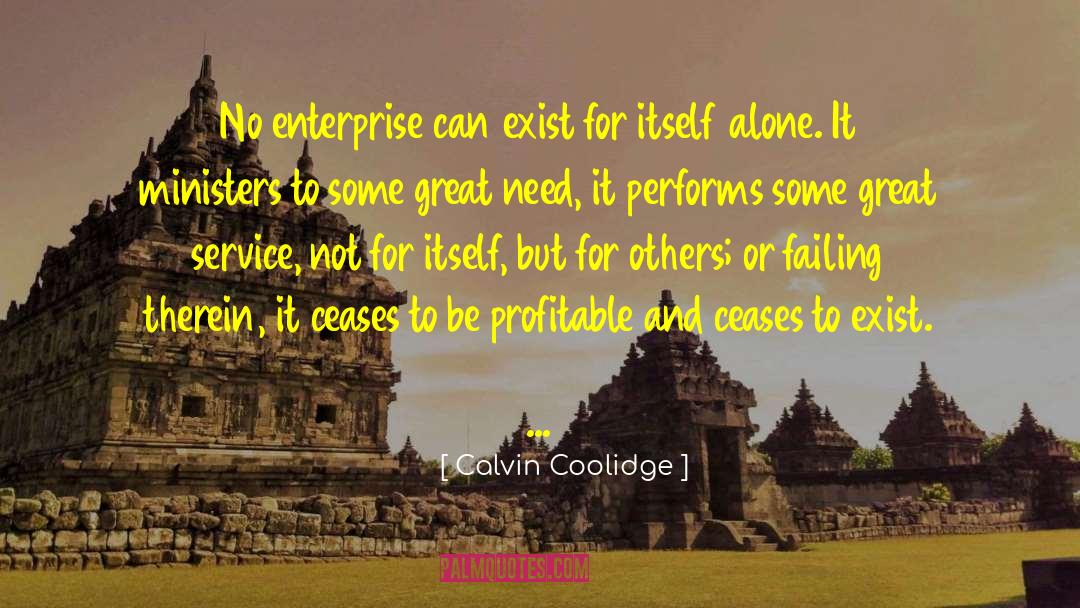 Service Business quotes by Calvin Coolidge