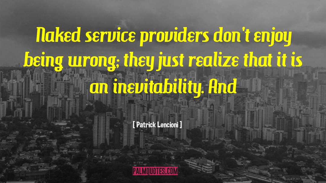 Service Providers quotes by Patrick Lencioni