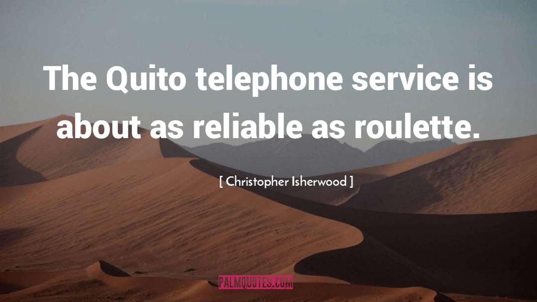 Service quotes by Christopher Isherwood