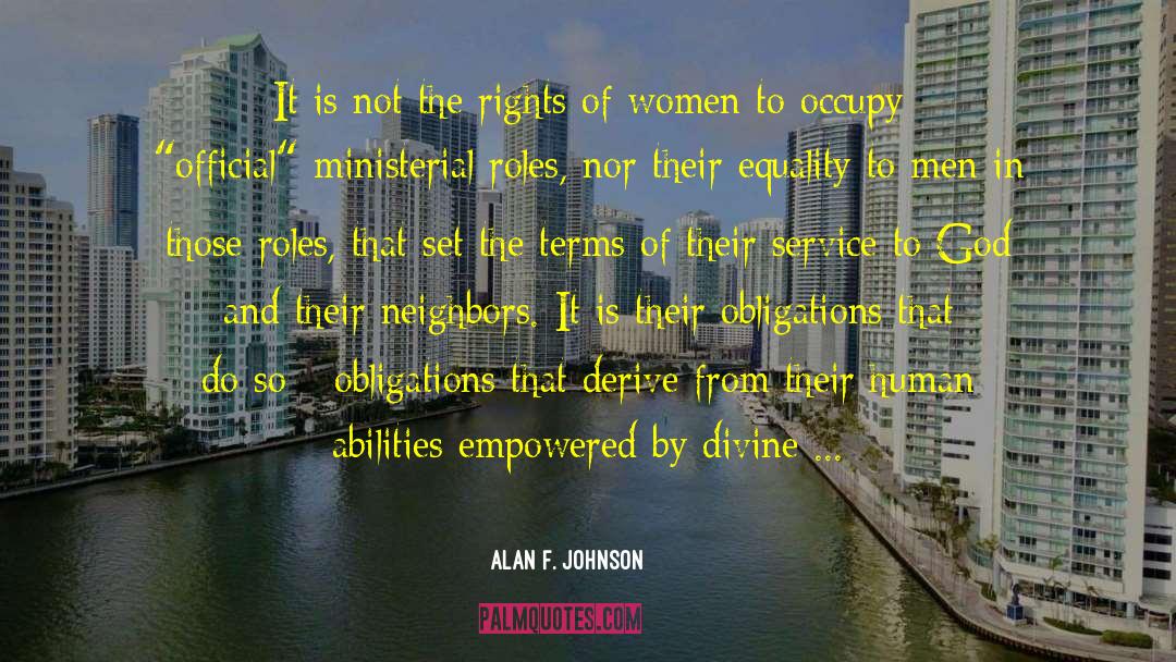 Service To God quotes by Alan F. Johnson