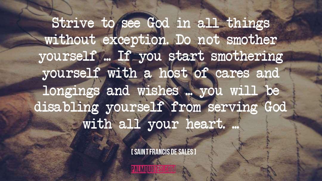 Serving God quotes by Saint Francis De Sales