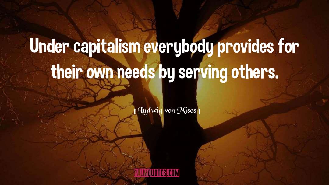 Serving Others quotes by Ludwig Von Mises