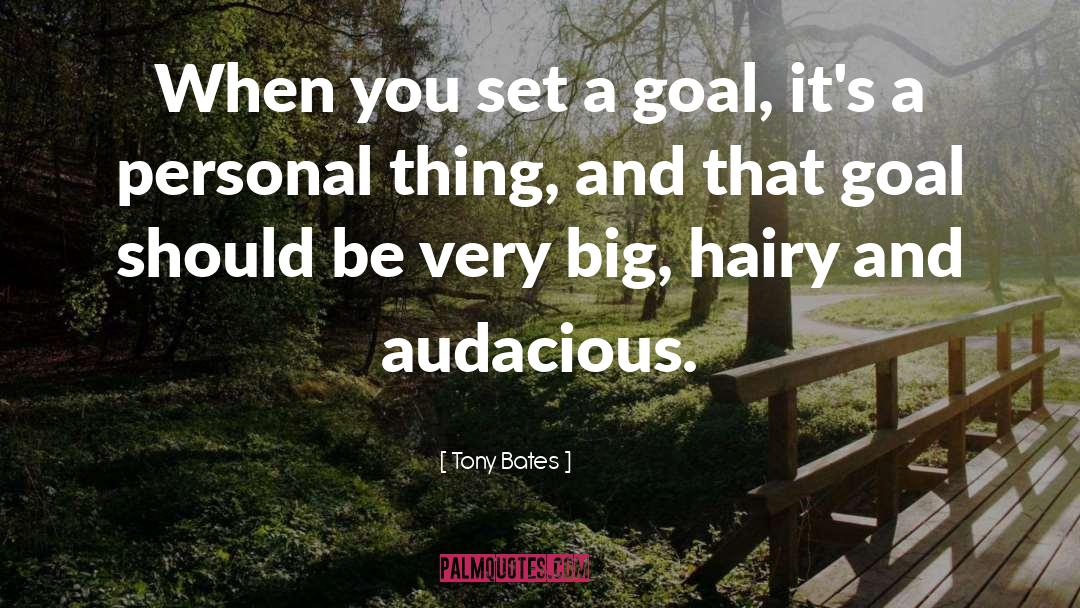 Set A Goal quotes by Tony Bates