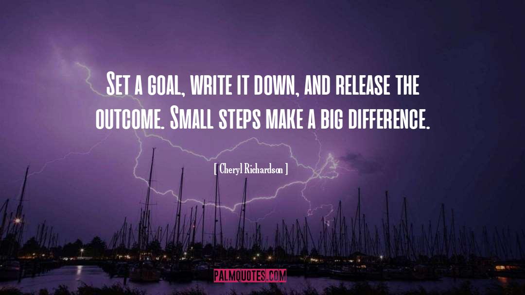 Set A Goal quotes by Cheryl Richardson