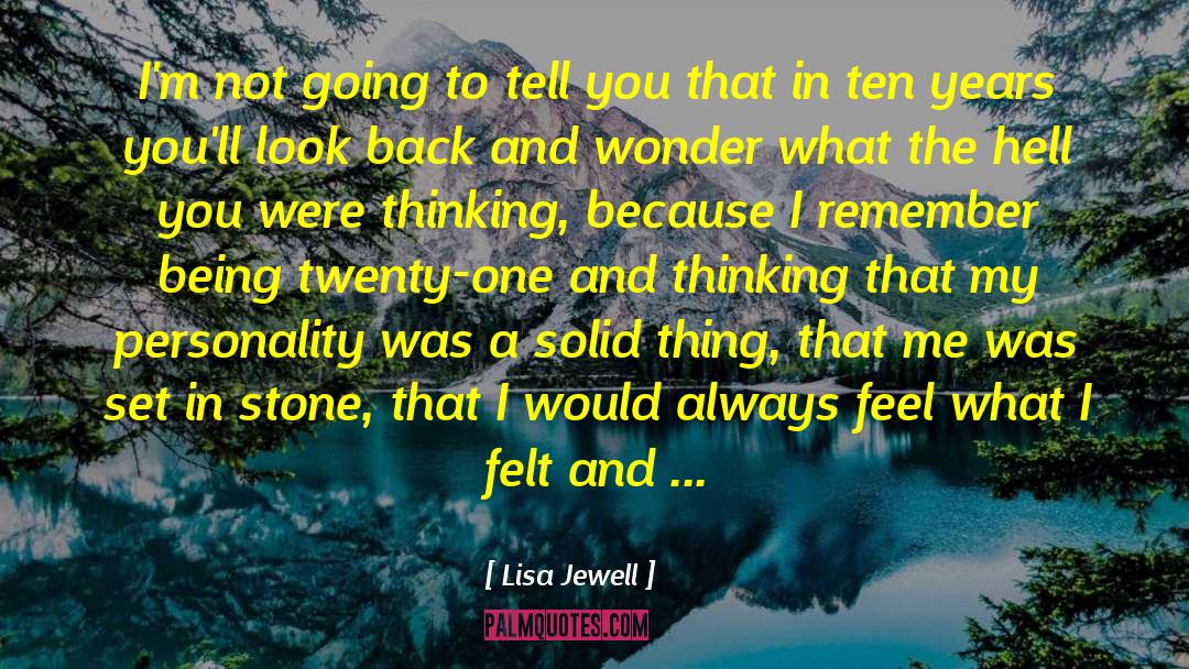 Set In Stone quotes by Lisa Jewell