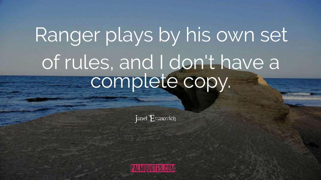 Set Of Rules quotes by Janet Evanovich