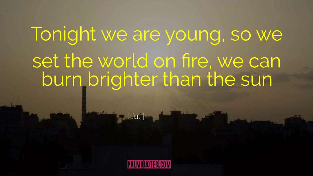 Set The World On Fire quotes by Fun