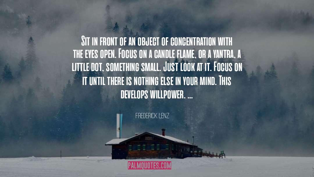 Set Your Mind On Something quotes by Frederick Lenz