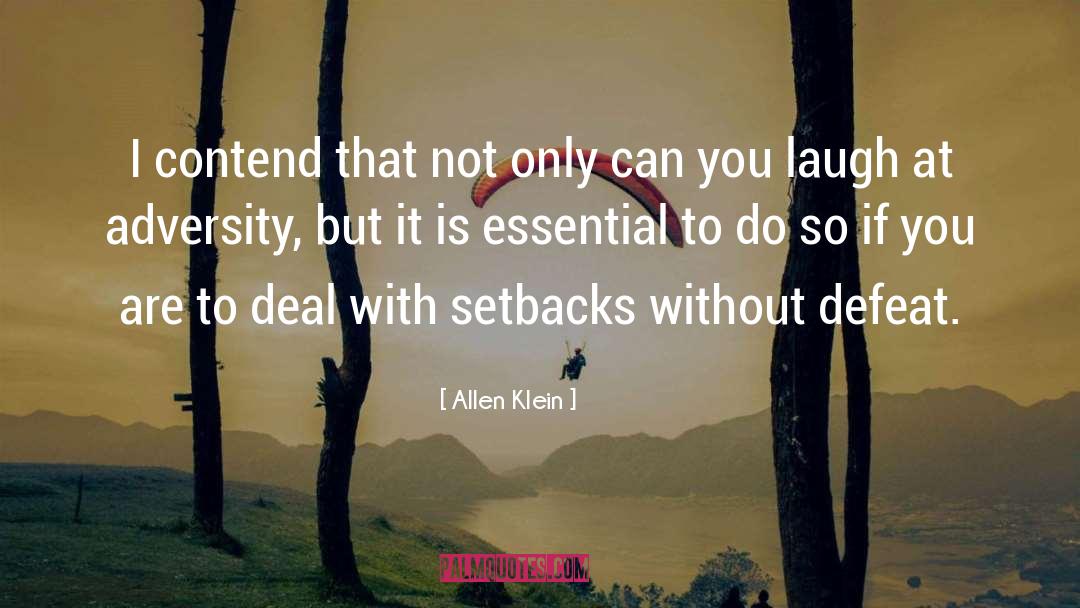 Setbacks quotes by Allen Klein