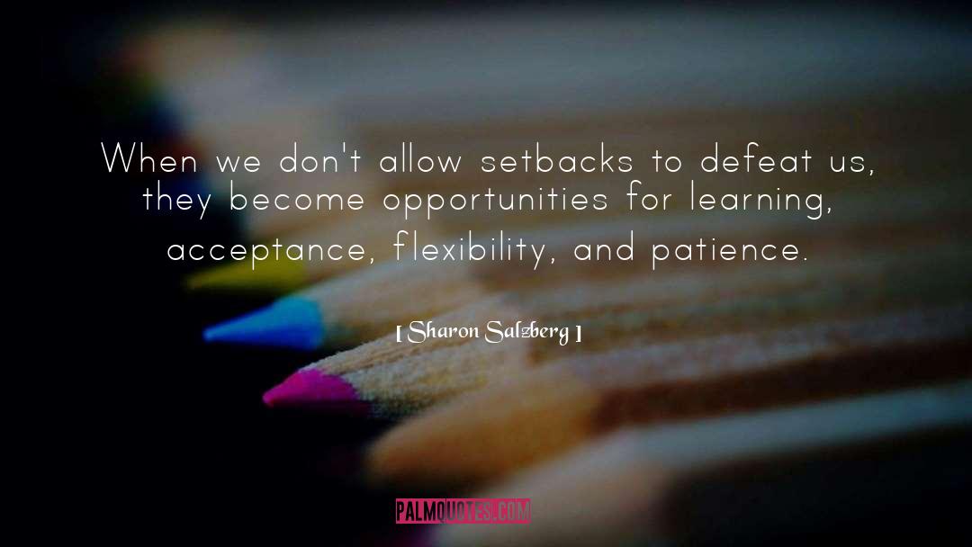 Setbacks quotes by Sharon Salzberg