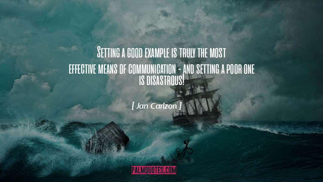 Setting A Good Example quotes by Jan Carlzon